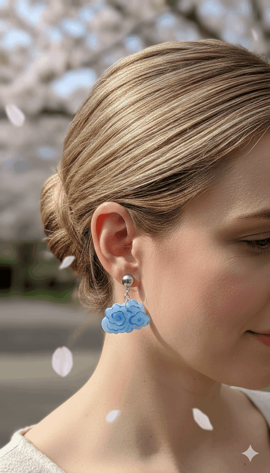 Orecchini Pendenti Nuvola Kumo | I Love Japan