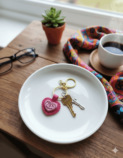 Collezione Cuore | Portachiavi "Rose Romantiche"