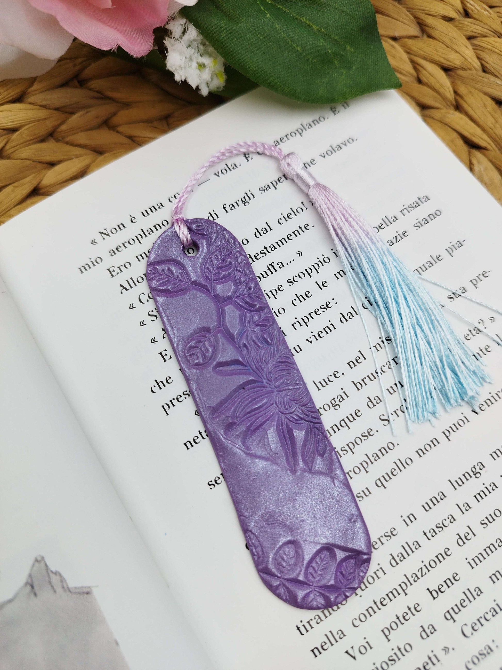 Segnalibro Artigianale a Petali | Aurora Rosa e Lilla