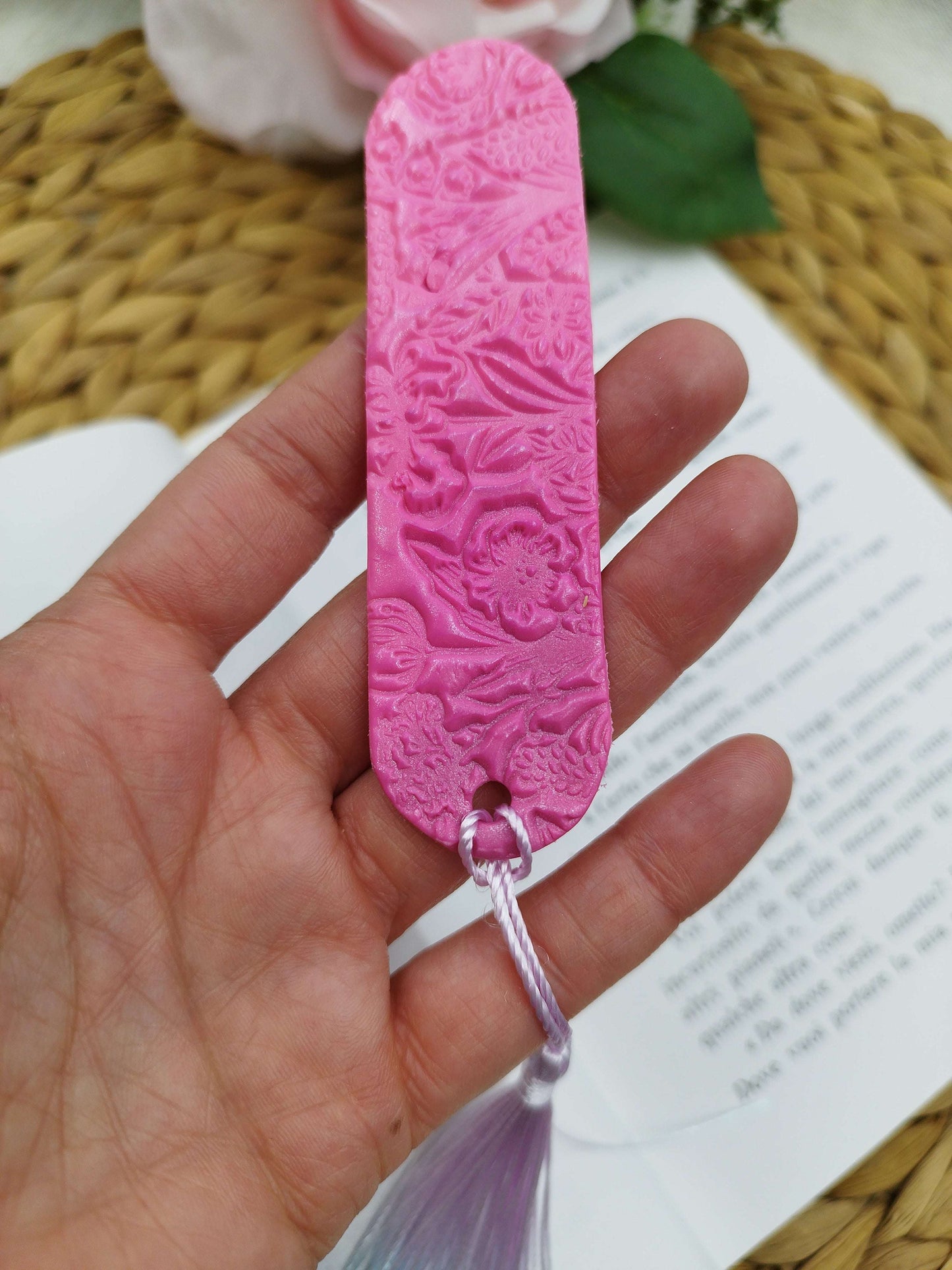 Segnalibro Artigianale a Petali | Aurora Rosa e Lilla