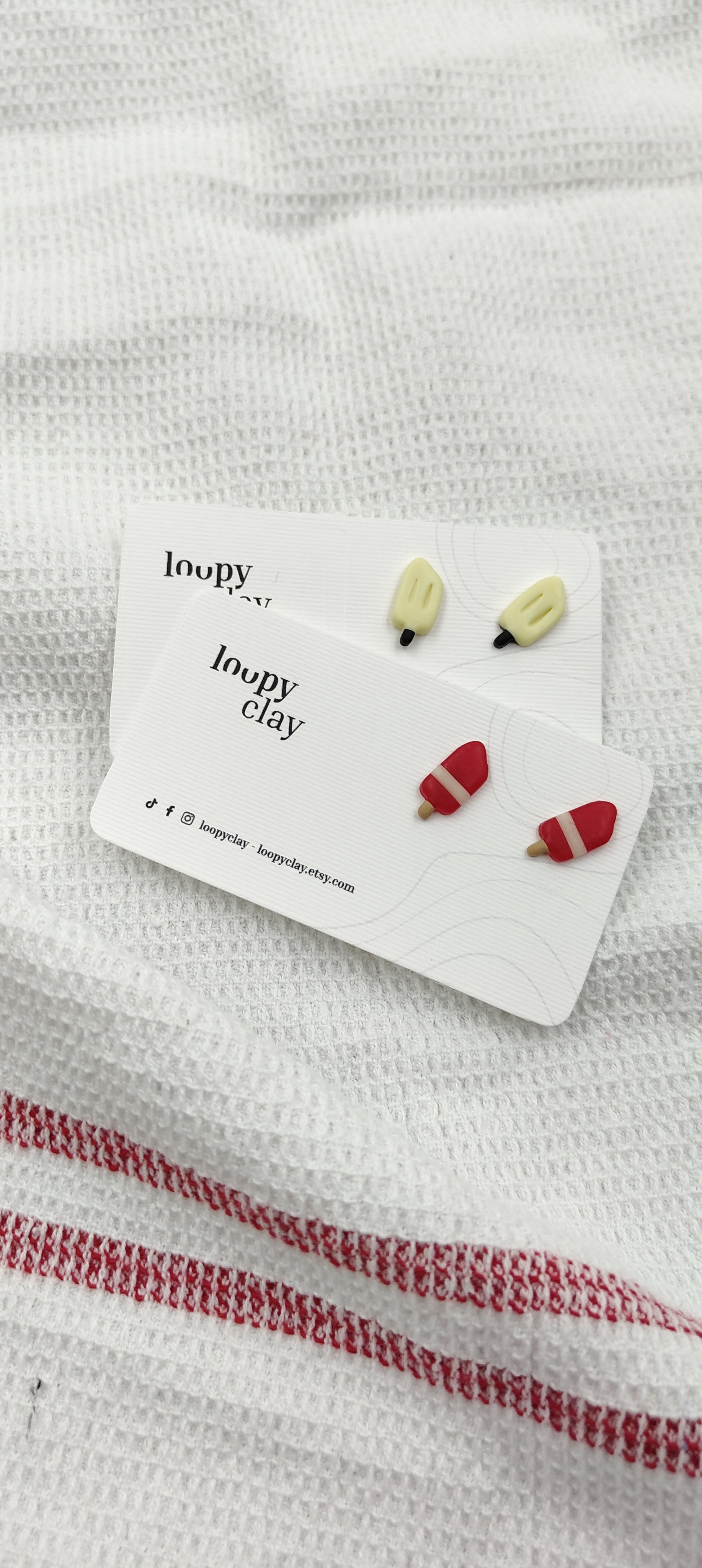 Orecchini ghiacciolo - Loopy Clay