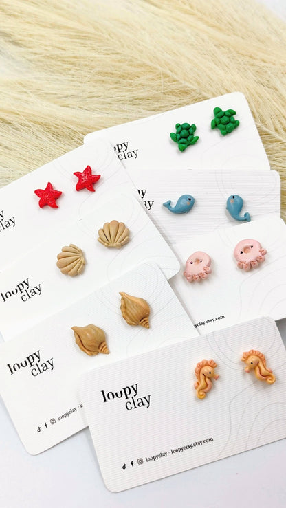 Orecchini animali marini e conchiglie: estate tutto l'anno