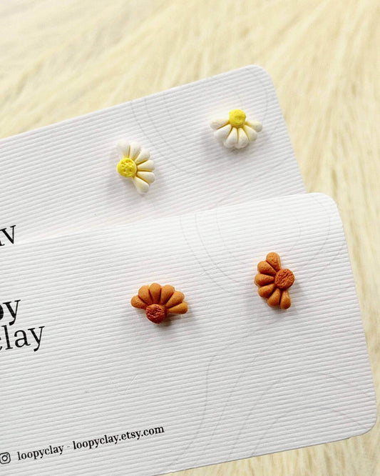 Orecchini fiori di campo - classici intramontabili - Loopy Clay