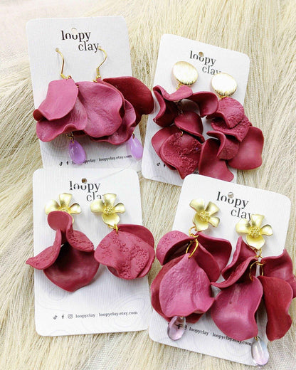 "Rosa d'Aurora": Orecchini Romantici in Rosa Antico con Gocce di Rugiada