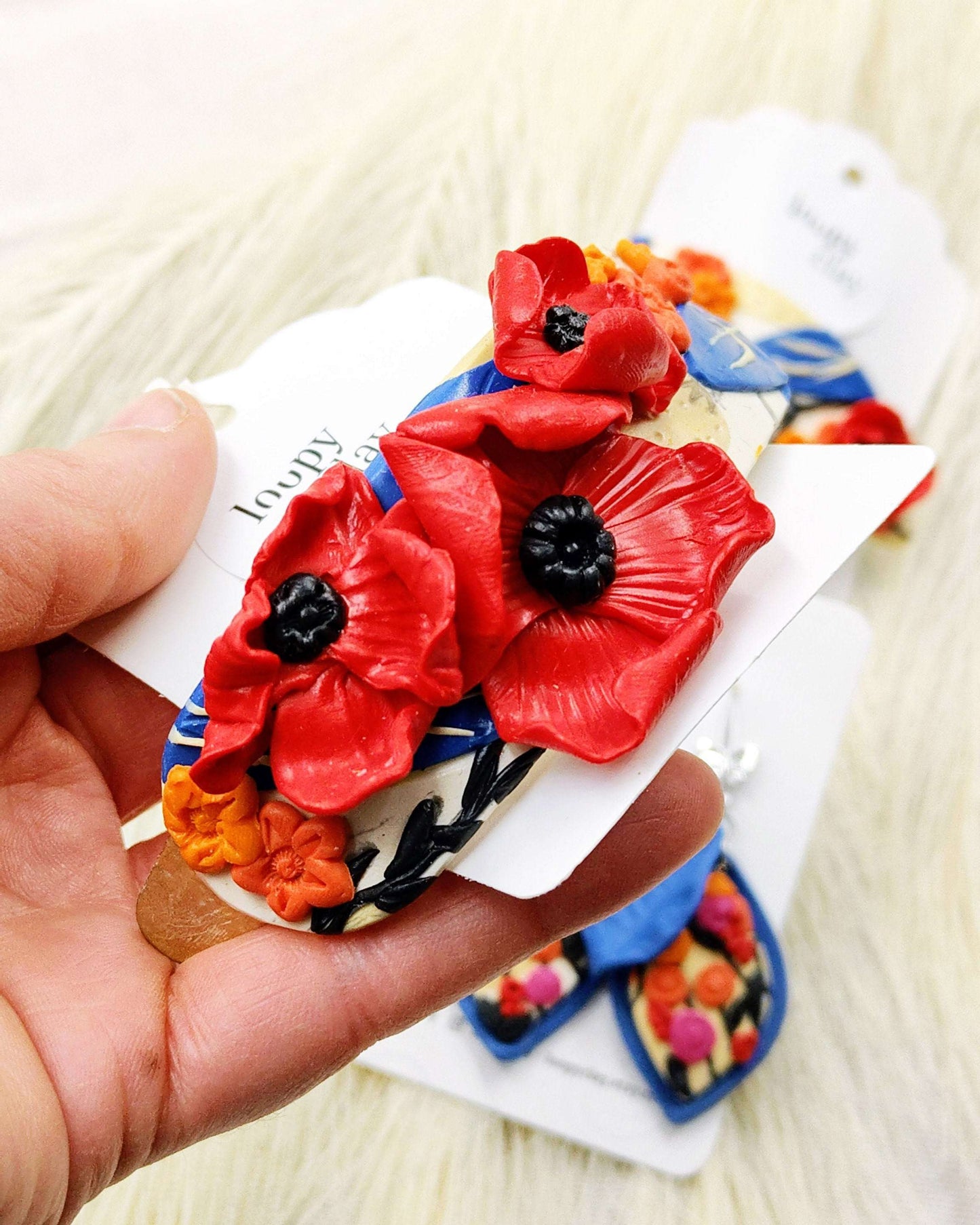 Collezione Papaveri | Fermagli capelli artigianali