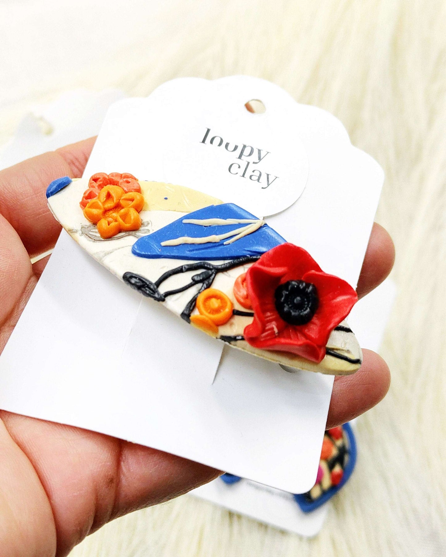 Collezione Papaveri | Fermagli capelli artigianali