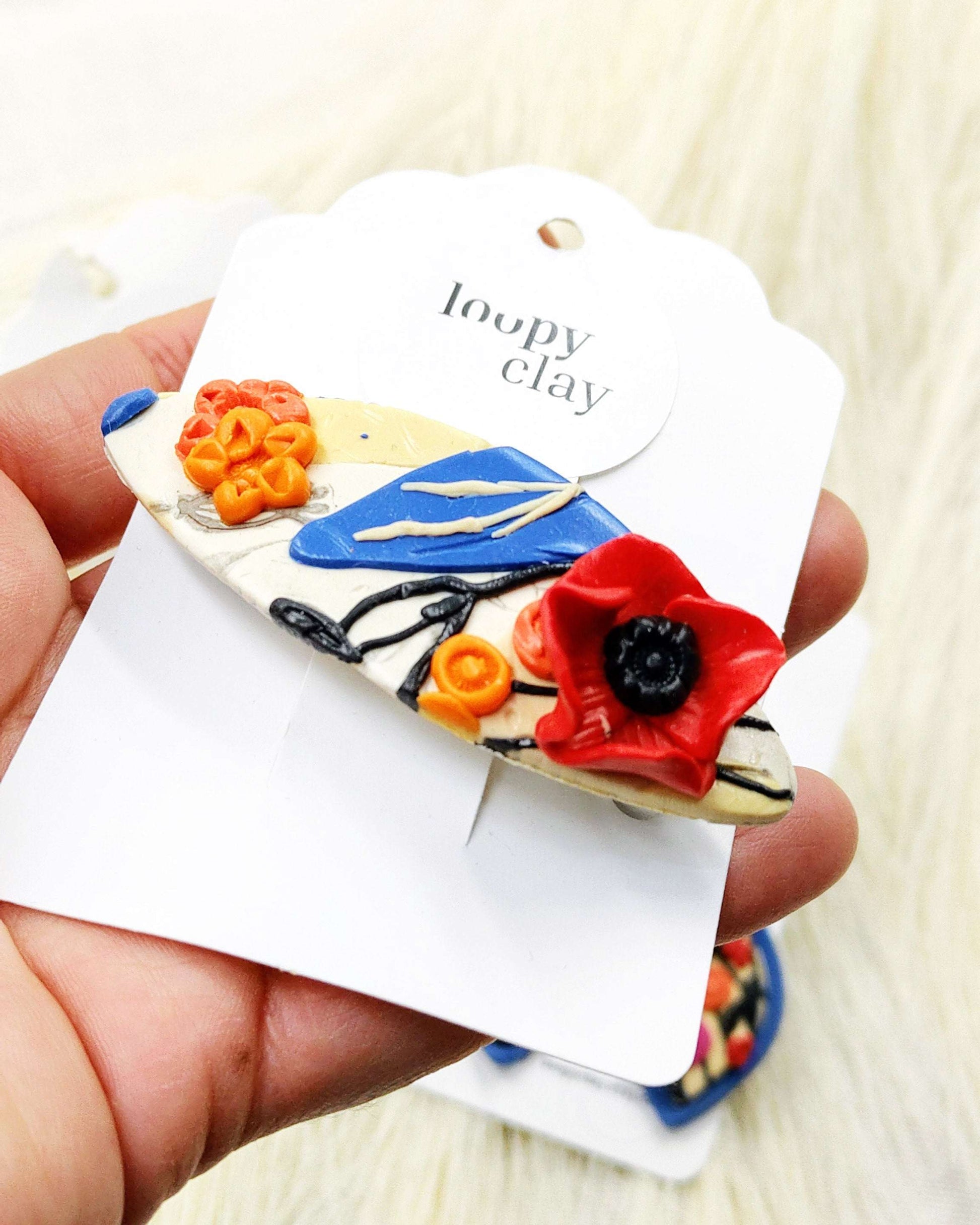 Collezione Papaveri | Fermagli capelli artigianali