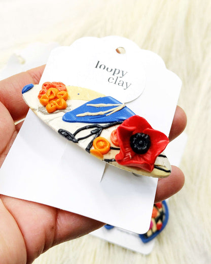 Collezione Papaveri | Fermagli capelli artigianali