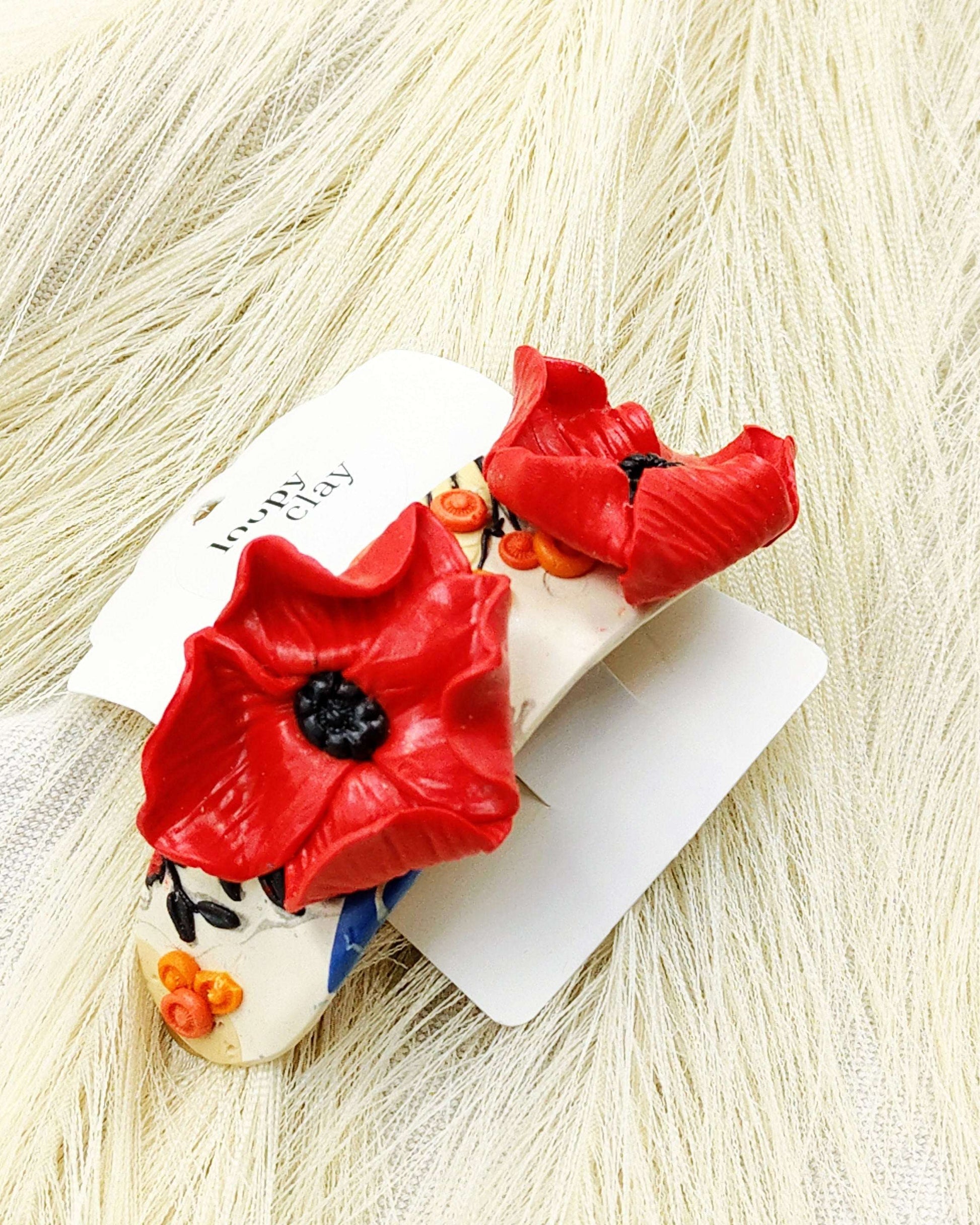 Collezione Papaveri | Fermagli capelli artigianali