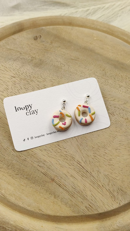 Orecchini ciambelle / donuts con zuccherini (al forno)