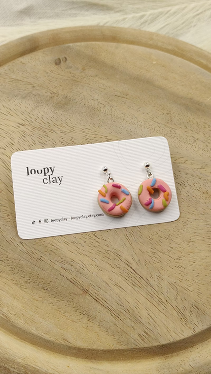 Orecchini ciambelle / donuts con zuccherini (al forno)