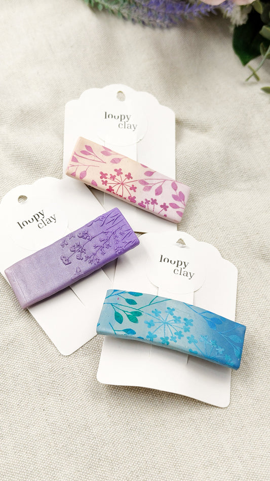 Fermagli capelli con fiori dipinti