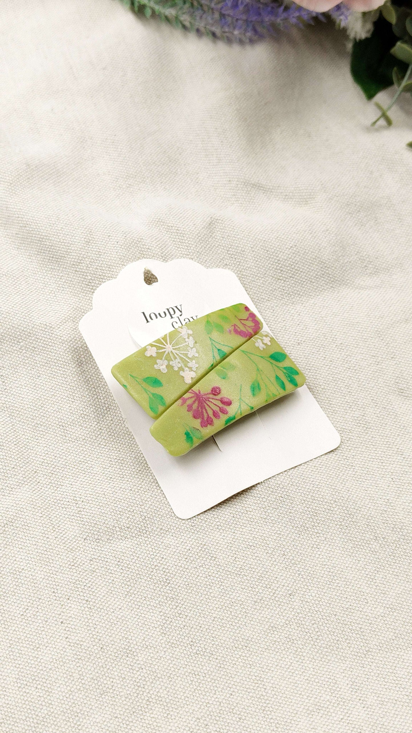 Collezione Asimmetrie Floreali| Fermagli capelli artigianali