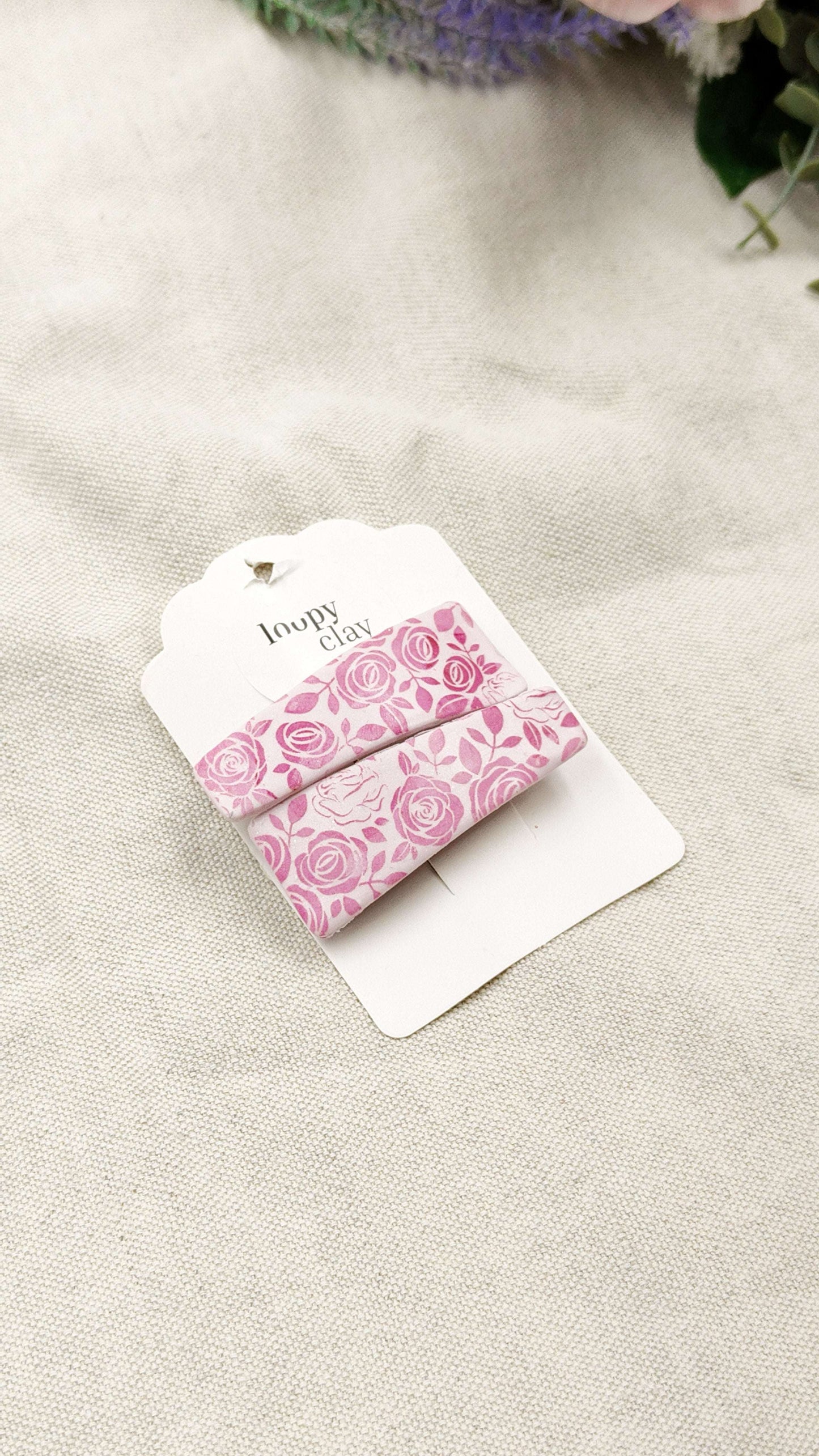 Collezione Asimmetrie Floreali| Fermagli capelli artigianali