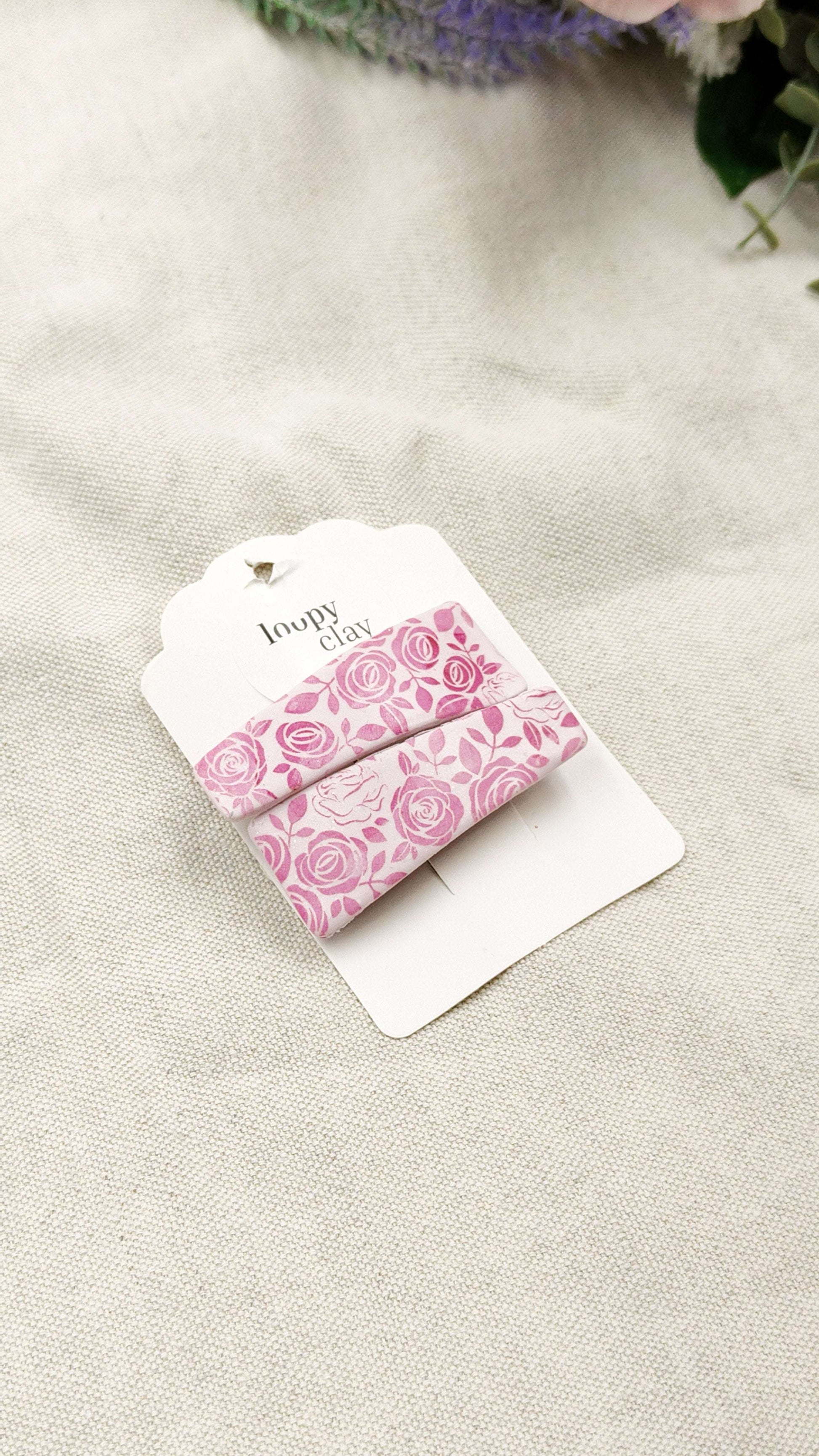 Collezione Asimmetrie Floreali| Fermagli capelli artigianali