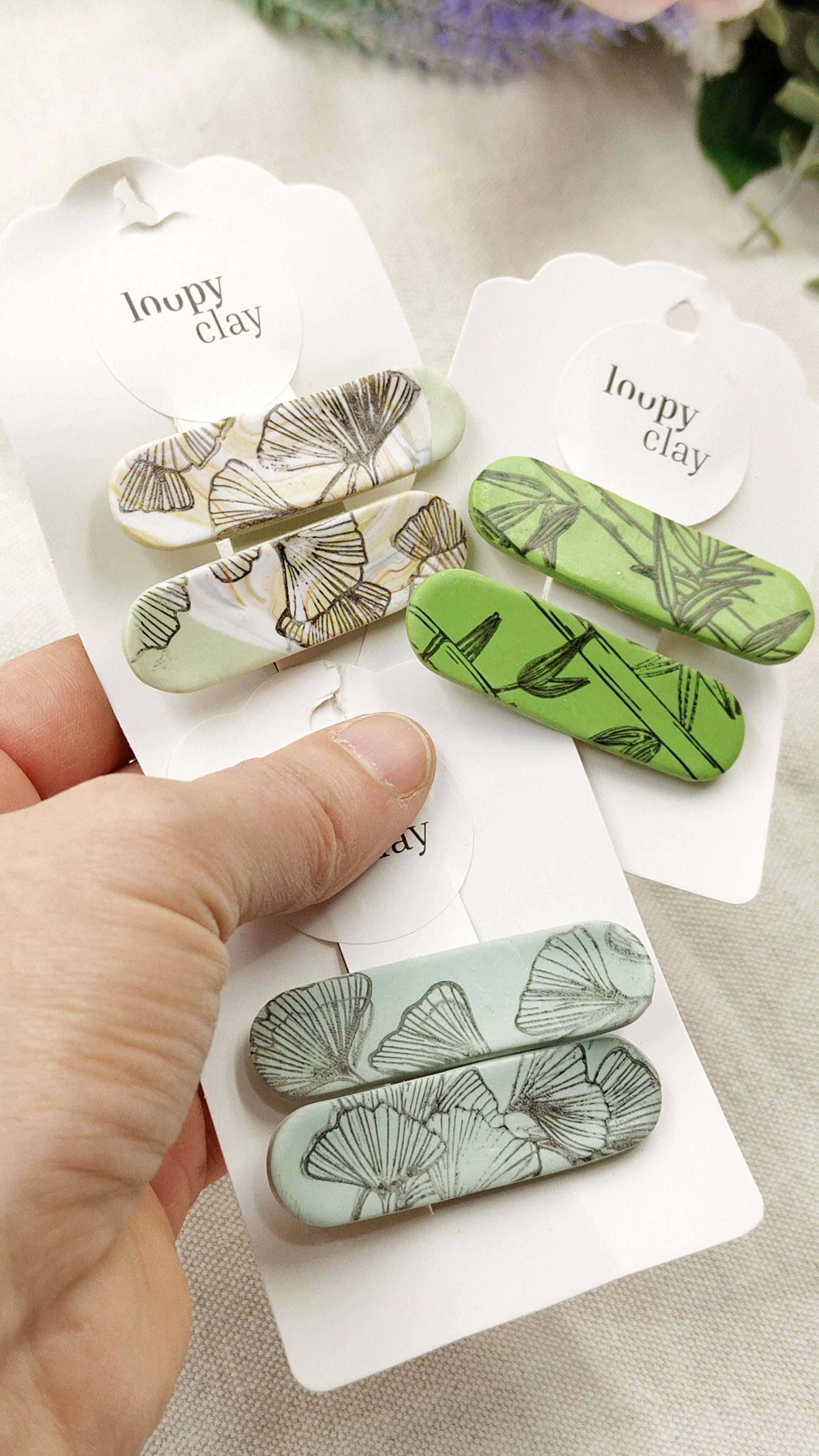 Collezione Bambù | Fermagli capelli artigianali