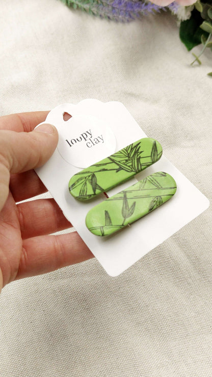 Collezione Bambù | Fermagli capelli artigianali