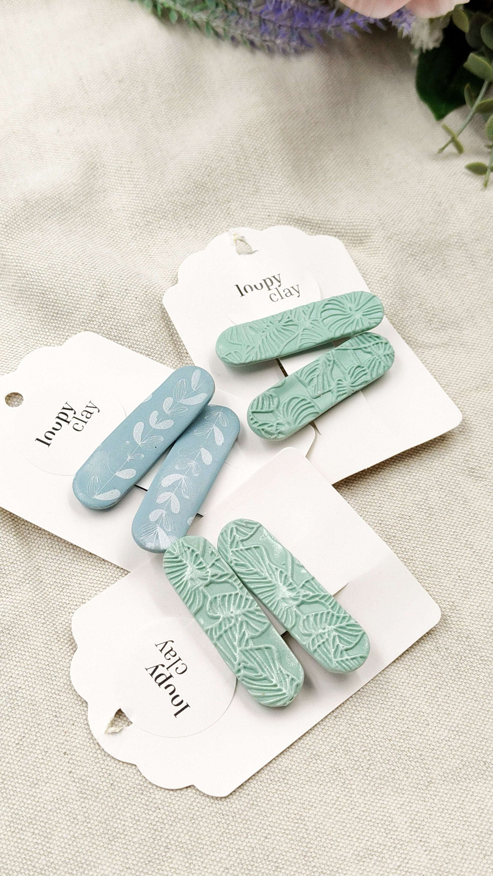 Collezione Pastello | Fermagli capelli artigianali con fiori dipinti