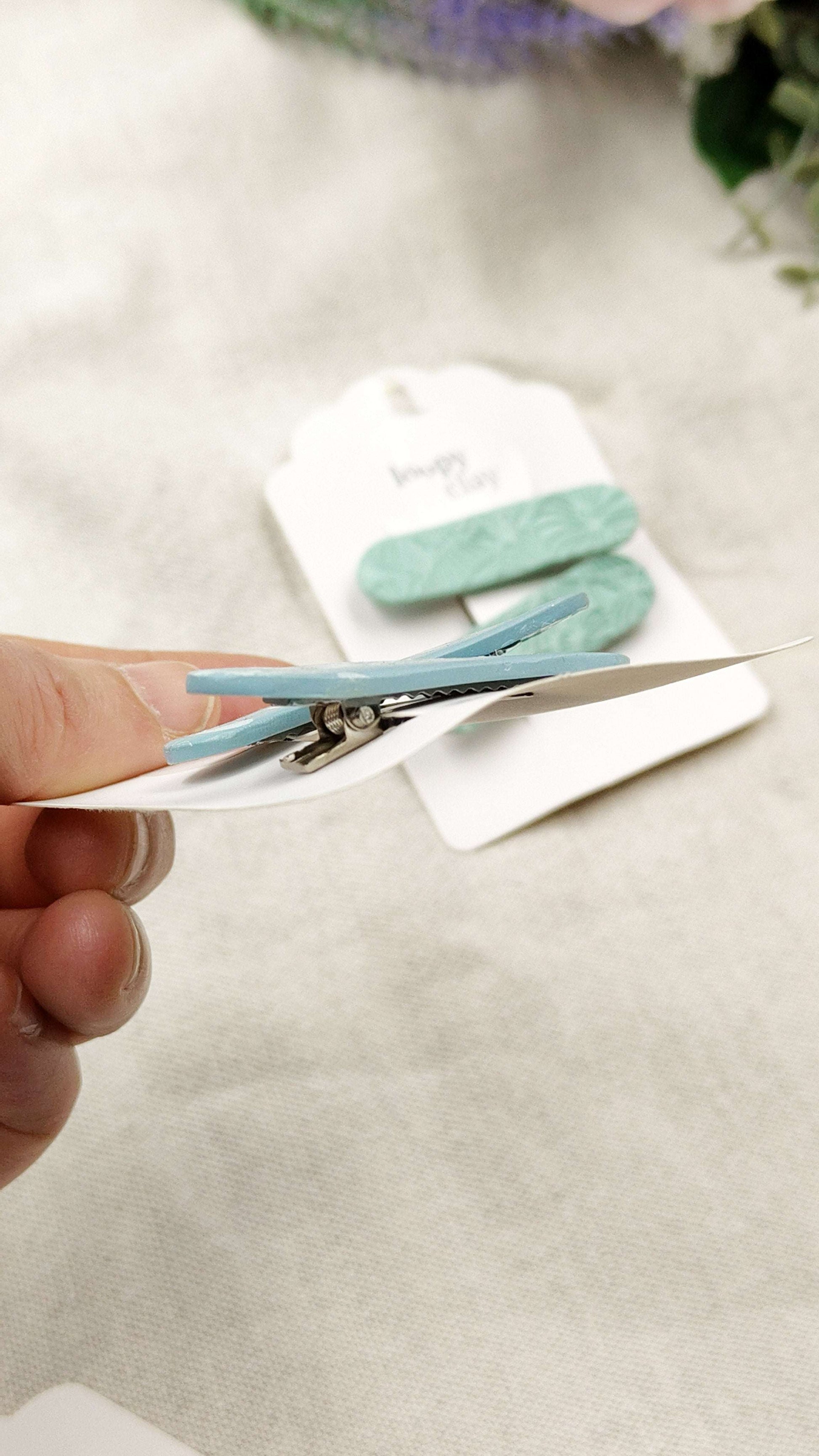 Collezione Pastello | Fermagli capelli artigianali con fiori dipinti