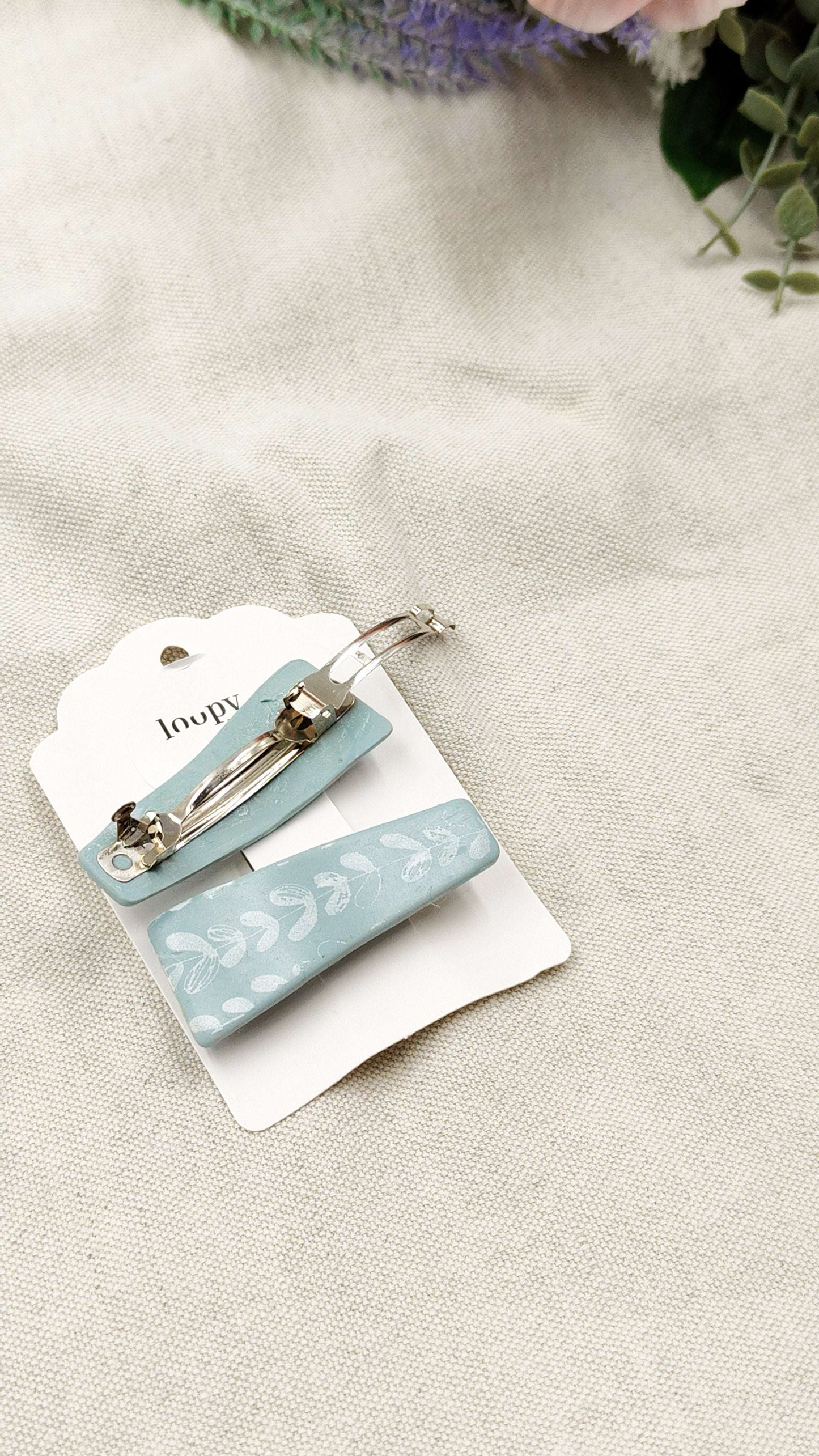 Collezione Asimmetrie Floreali| Fermagli capelli artigianali