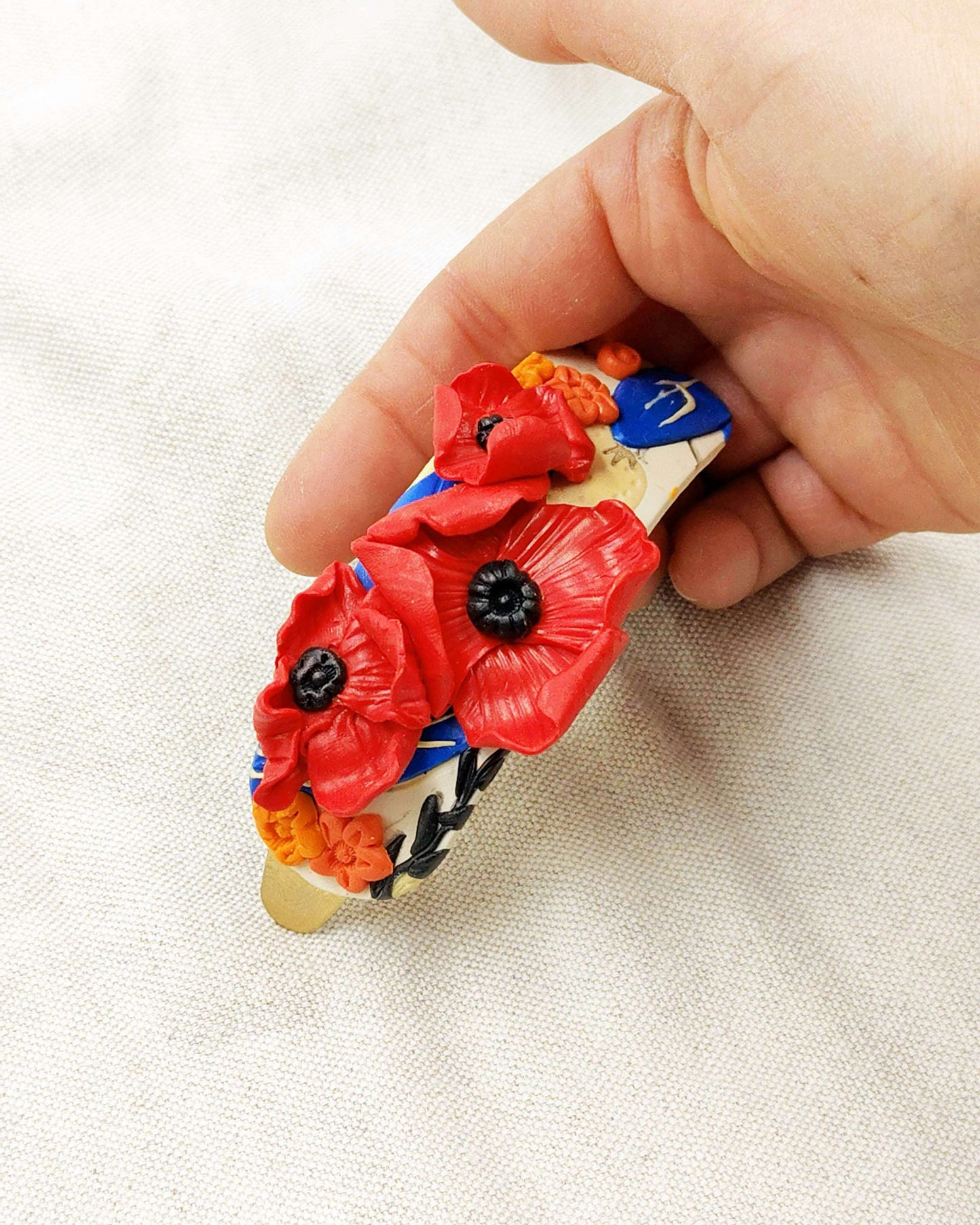 Collezione Papaveri | Fermagli capelli artigianali