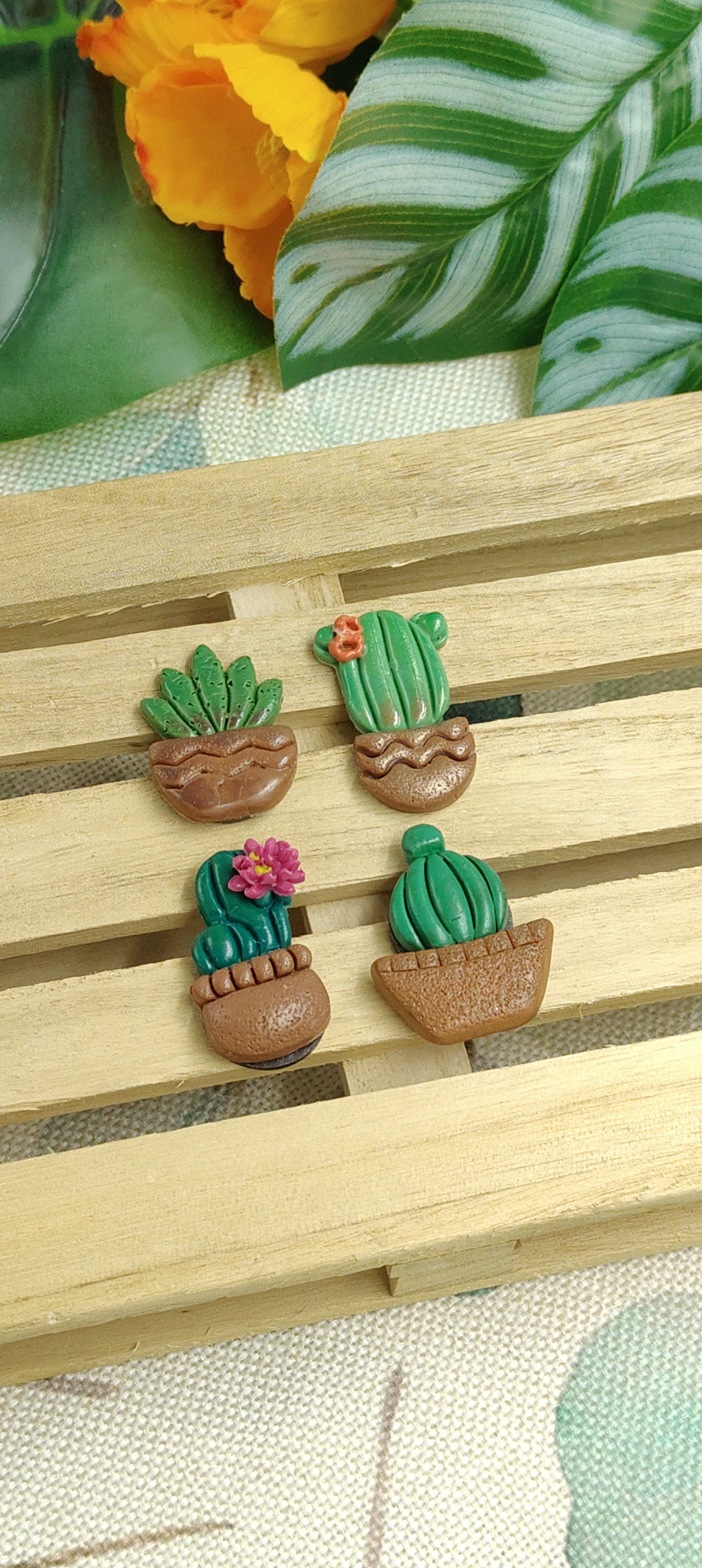 Handcrafted Magnets - Cactus and Succulent Plants