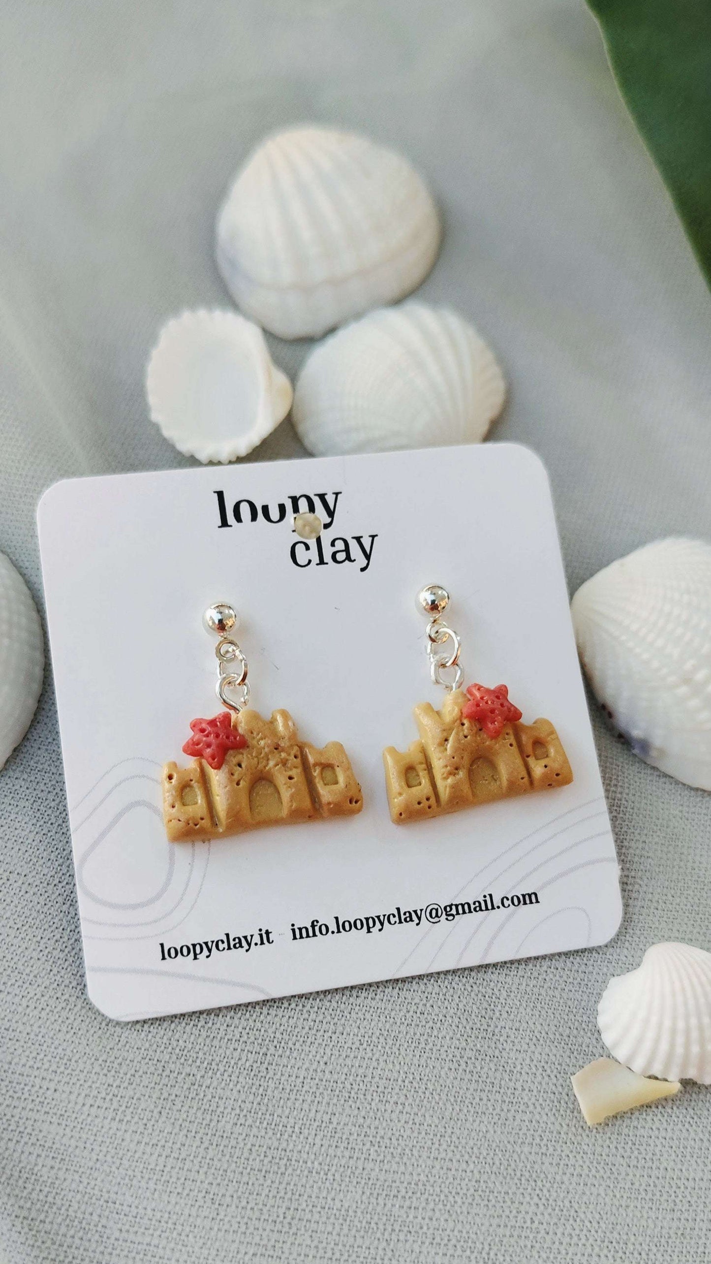 Orecchini Castello Sabbia Stella Marina Mare Estate