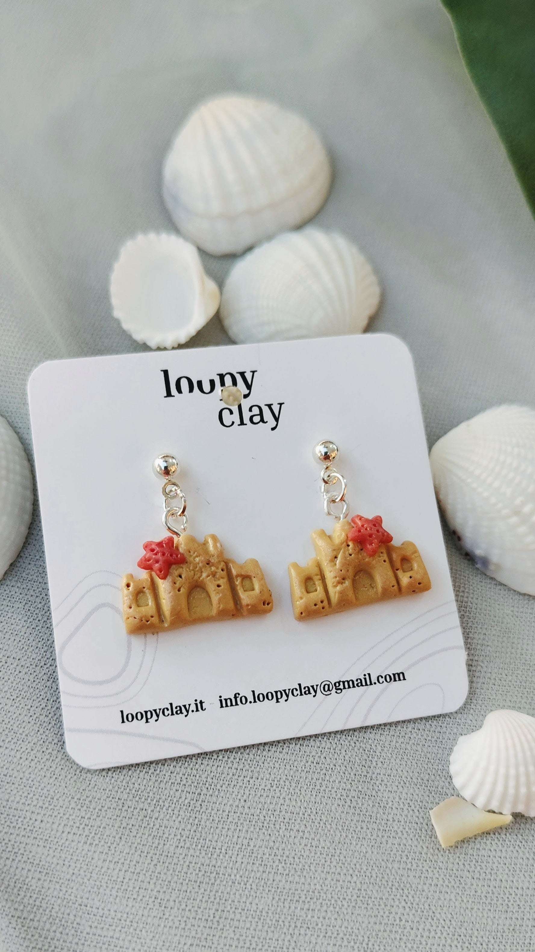 Orecchini Castello Sabbia Stella Marina Mare Estate