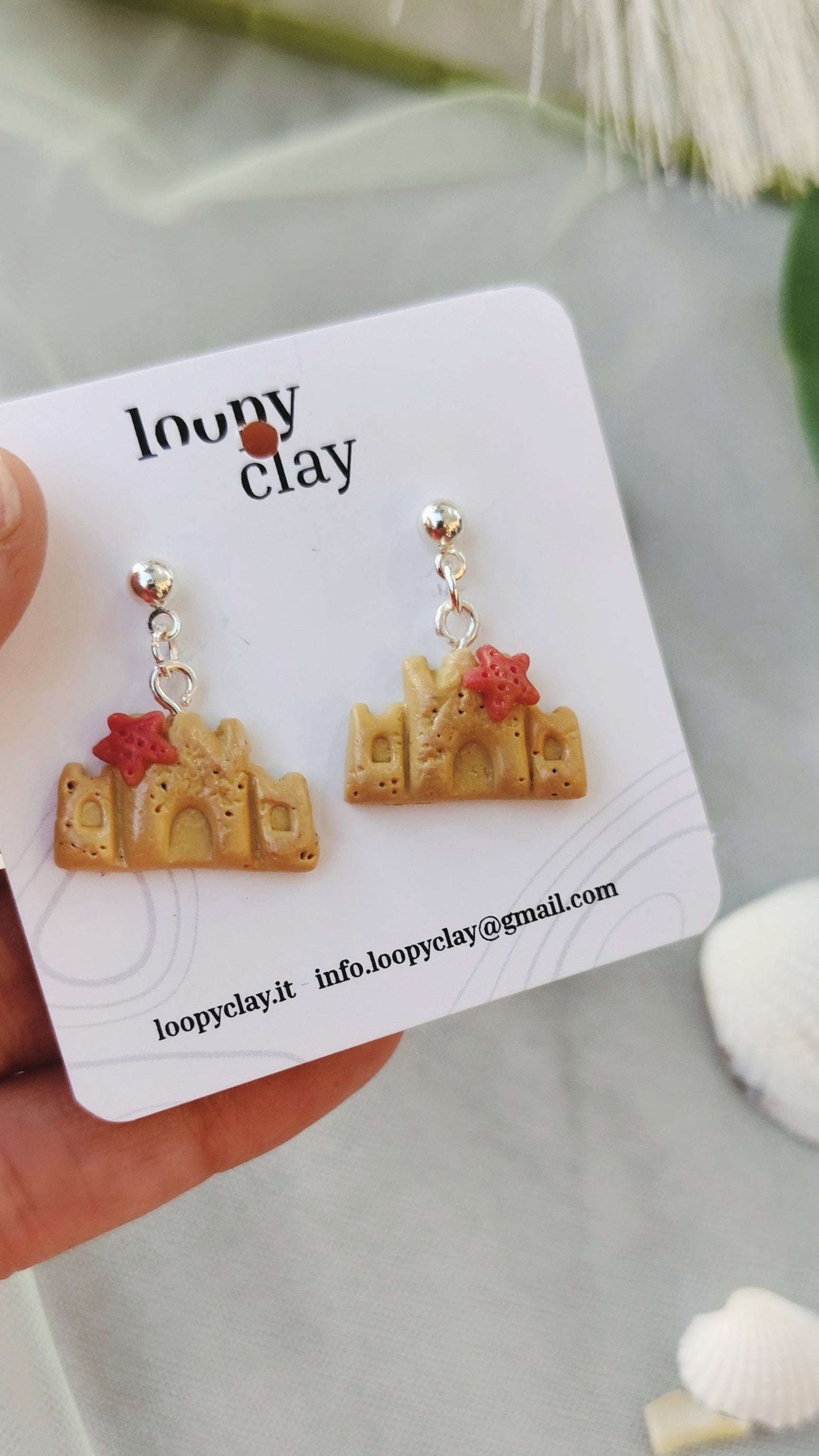 Orecchini Castello Sabbia Stella Marina Mare Estate