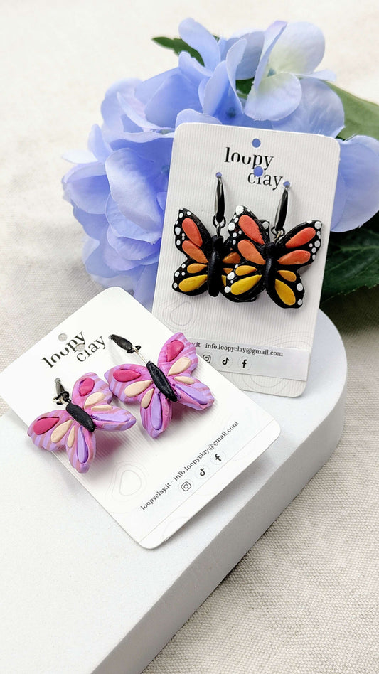 Orecchini Farfalla Colorata | Ali di libertà artigianale