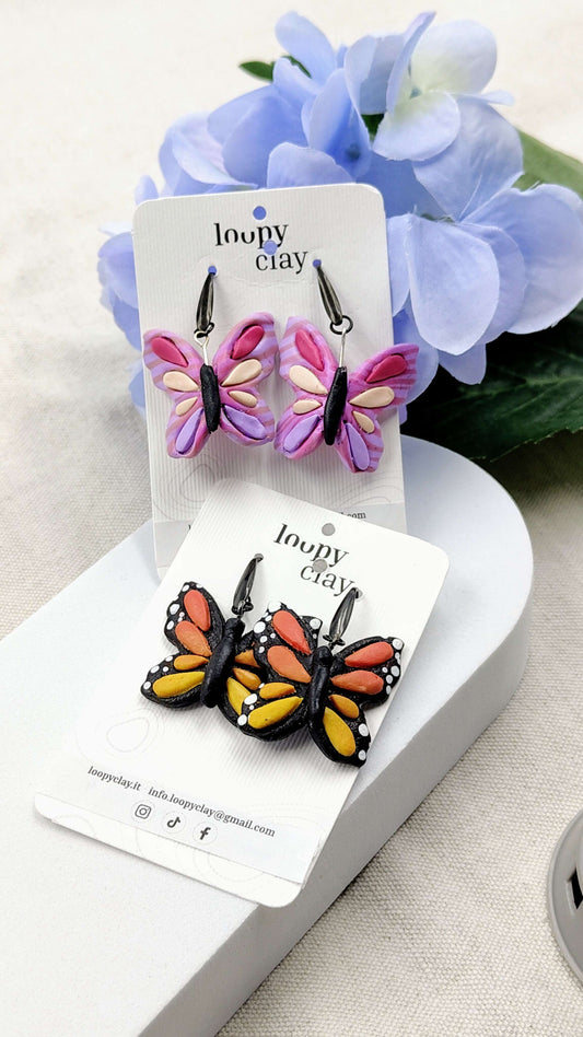 Orecchini Farfalla Colorata | Ali di libertà artigianale