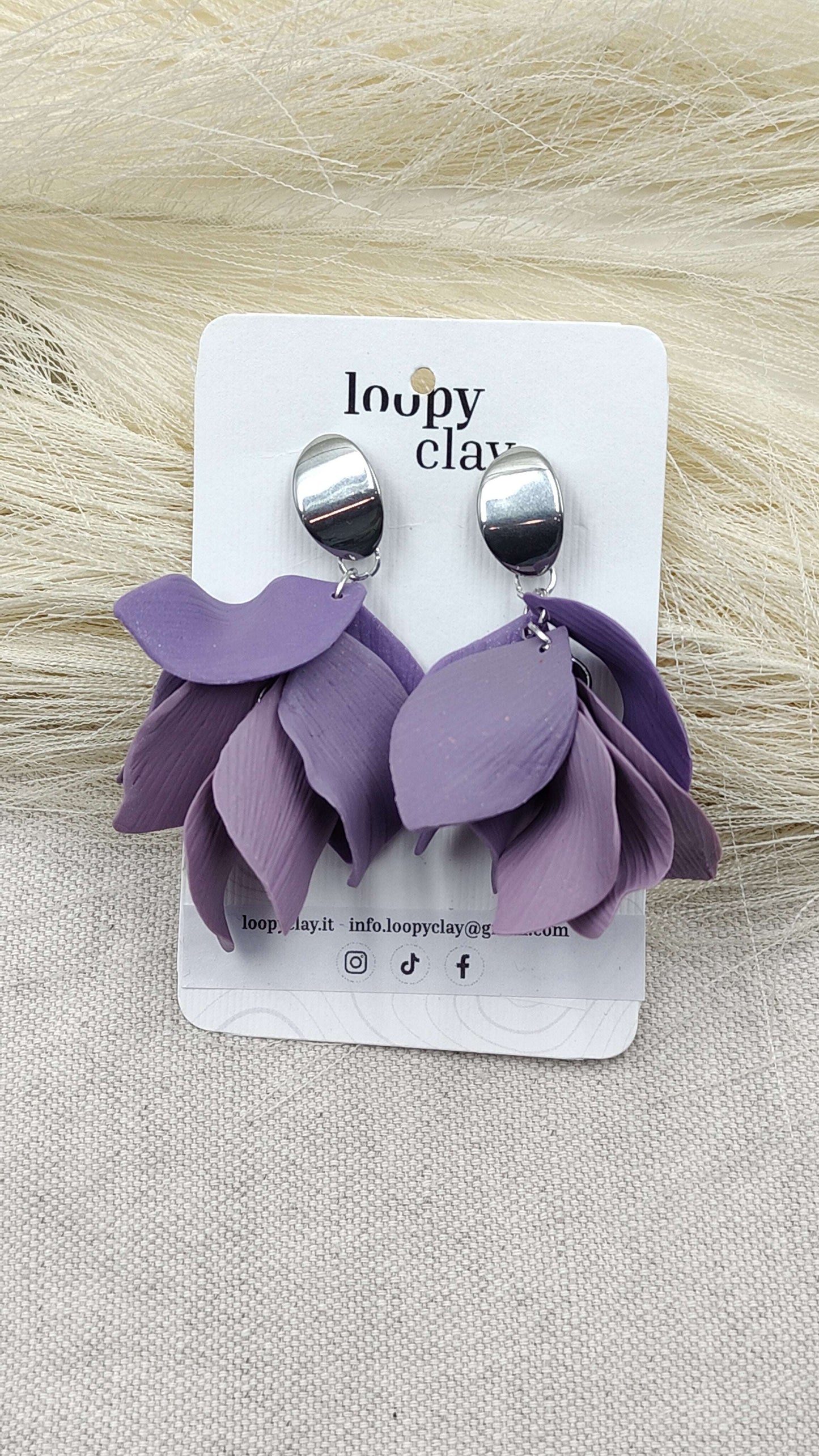 Orecchini "Glicine d'Argento" | Riflessi Freddi e Poetici