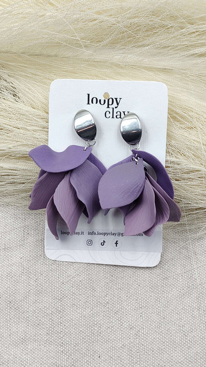 Orecchini "Glicine d'Argento" | Riflessi Freddi e Poetici