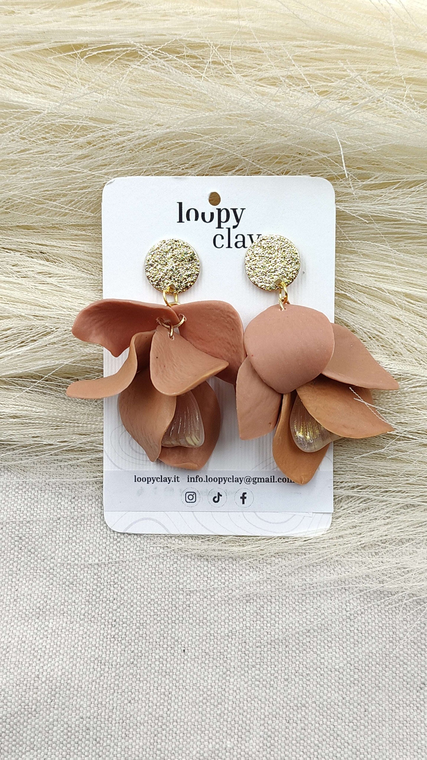 Orecchini Pendenti Tramonto di Seta | Terracotta e Bagliori