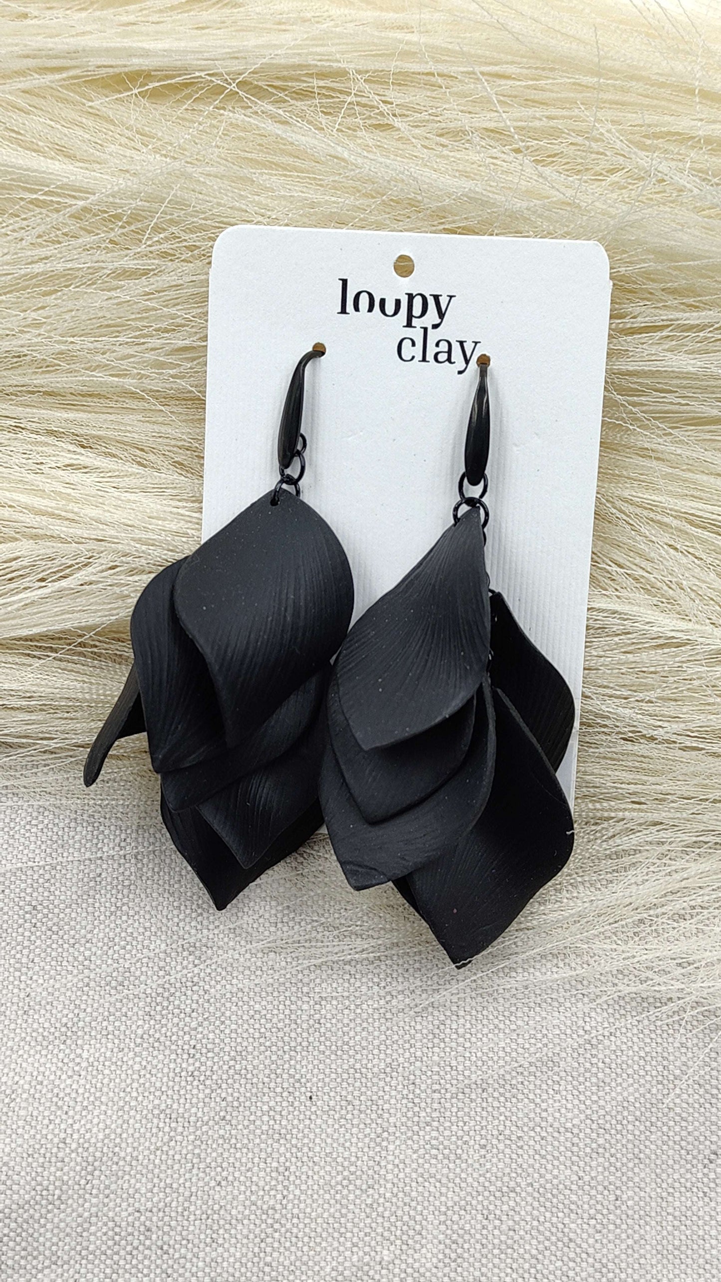 Orecchini "Petali Notturni" | Eleganza Dark-Chic