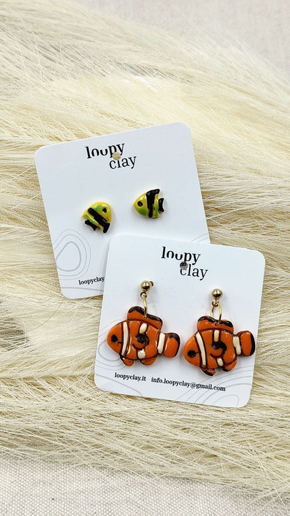 Orecchini Pesciolini Clownfish Mare Estate Artigianali