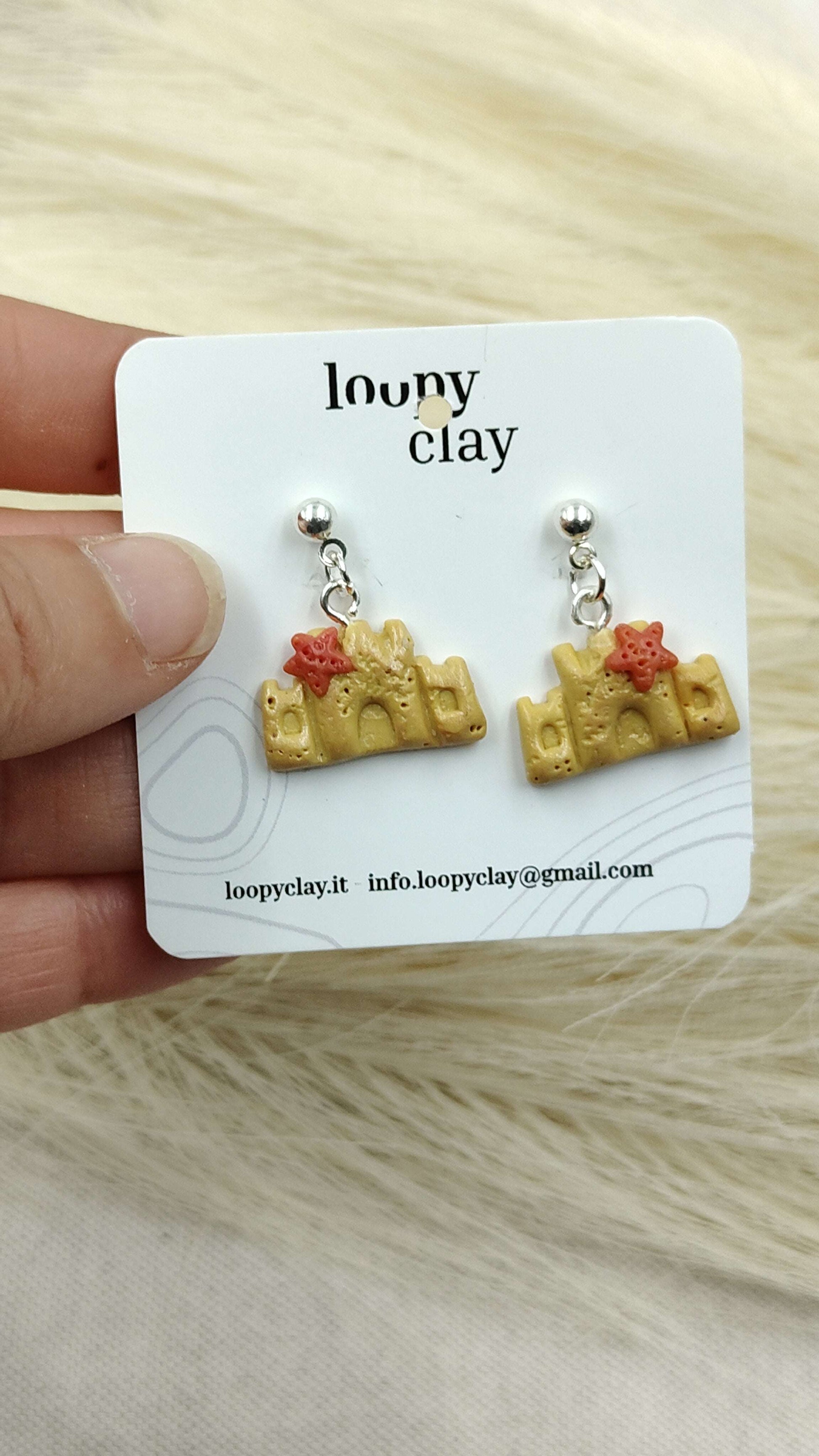 Orecchini Castello Sabbia Stella Marina Mare Estate