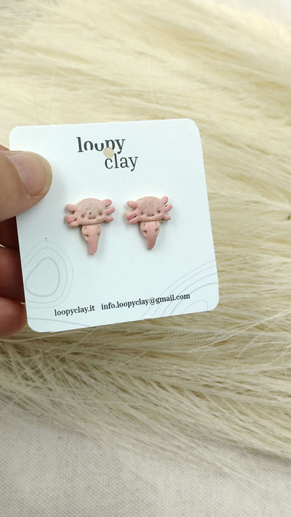 Orecchini Axolotl Mare Artigianali Estate Kawaii