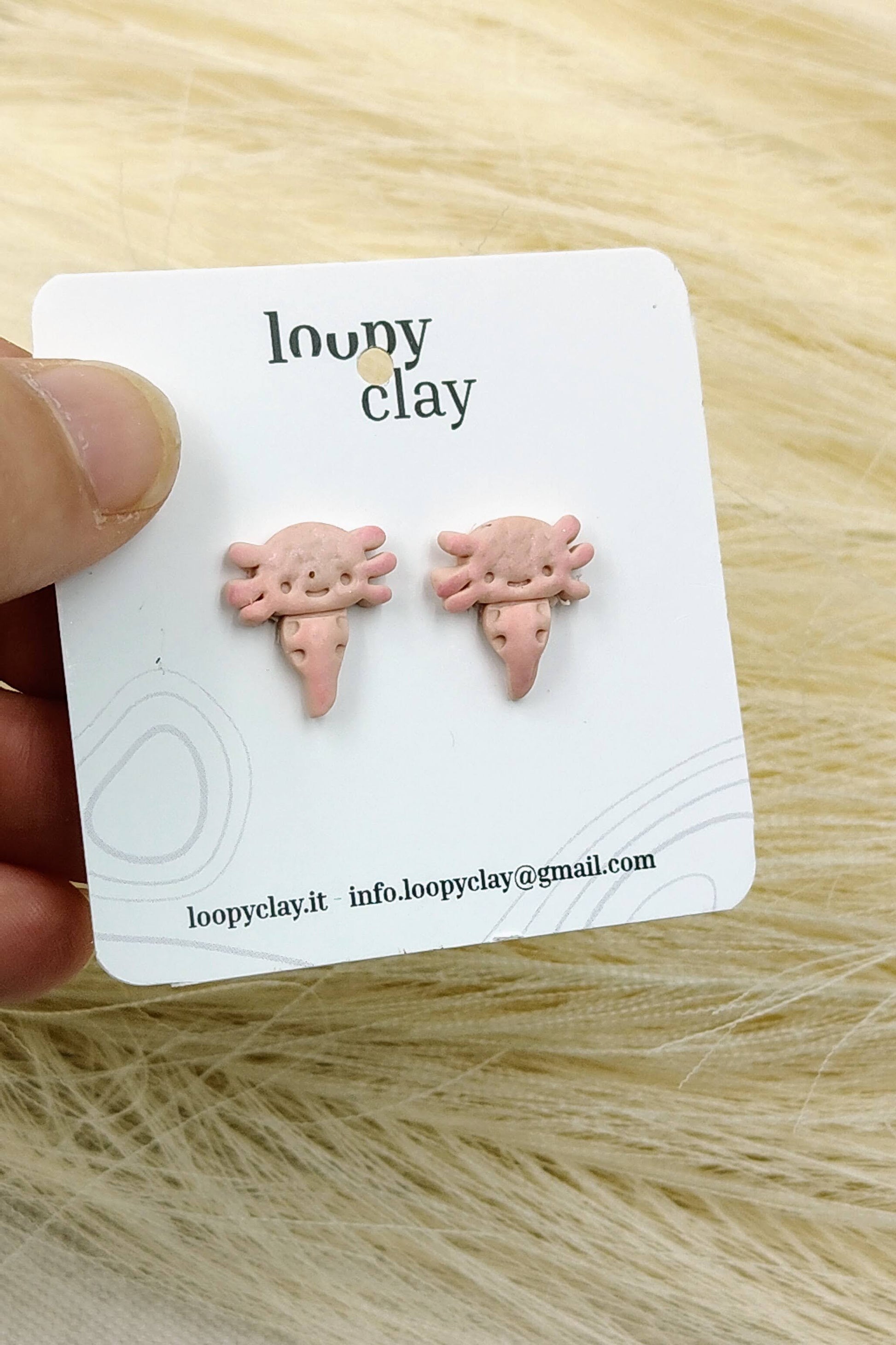 Orecchini Axolotl Mare Artigianali Estate Kawaii