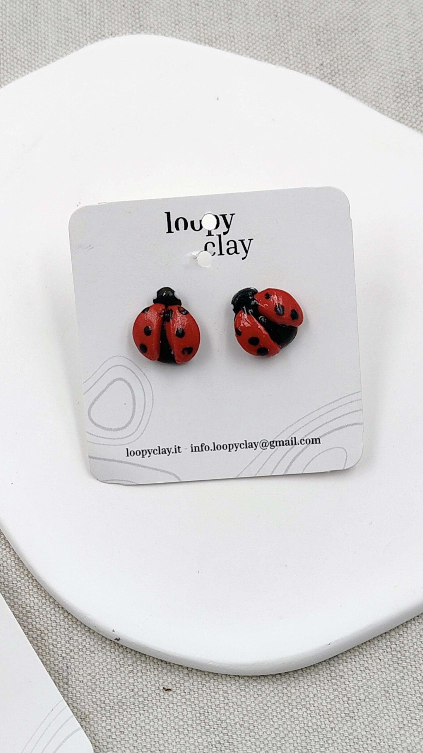 Orecchini Coccinella e Quadrifoglio | Il tuo portafortuna quotidiano