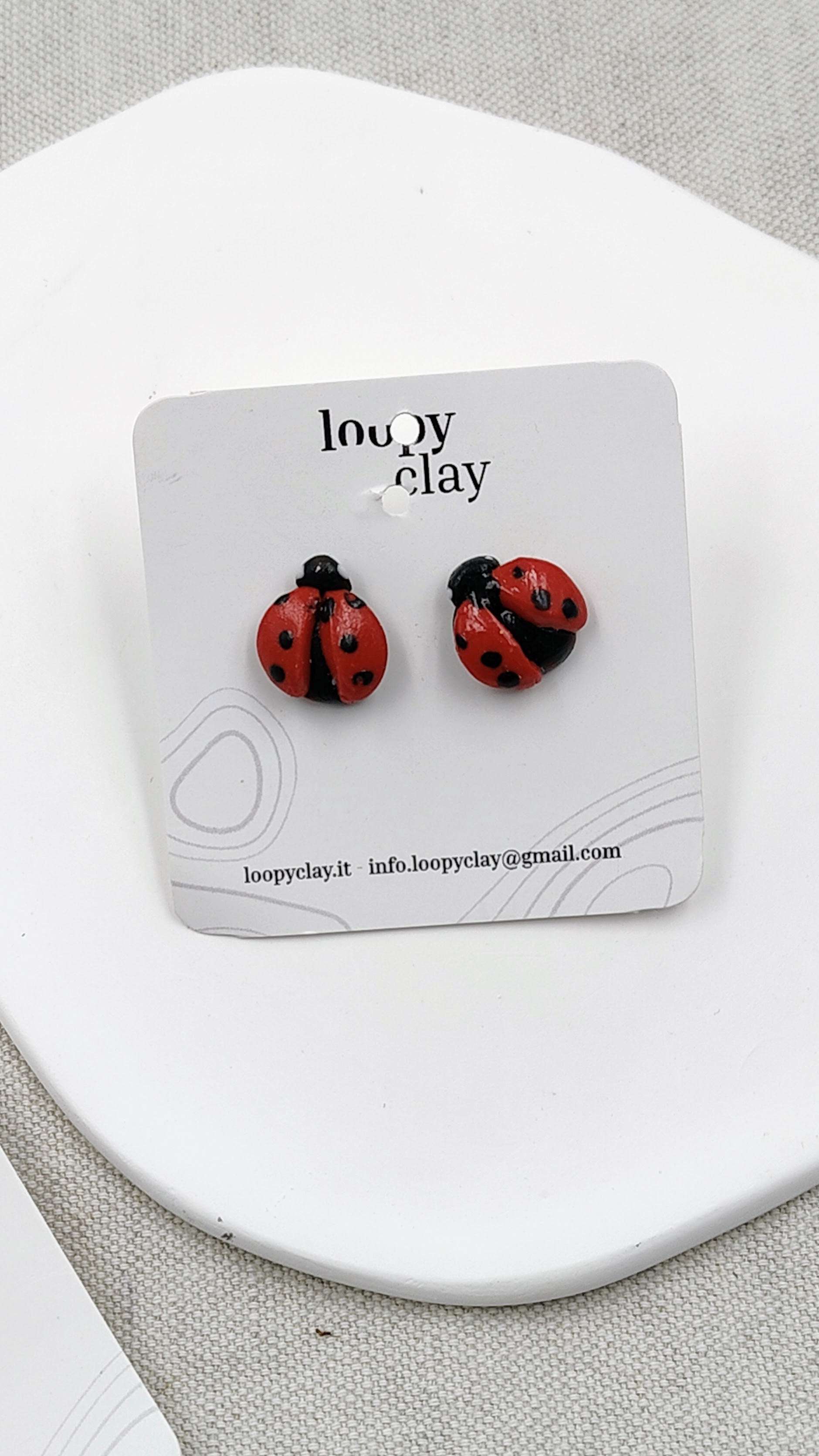 Orecchini Coccinella e Quadrifoglio | Il tuo portafortuna quotidiano