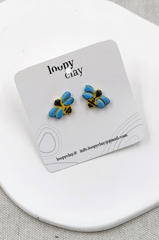 Orecchini Api a bottone | Il ronzio della primavera