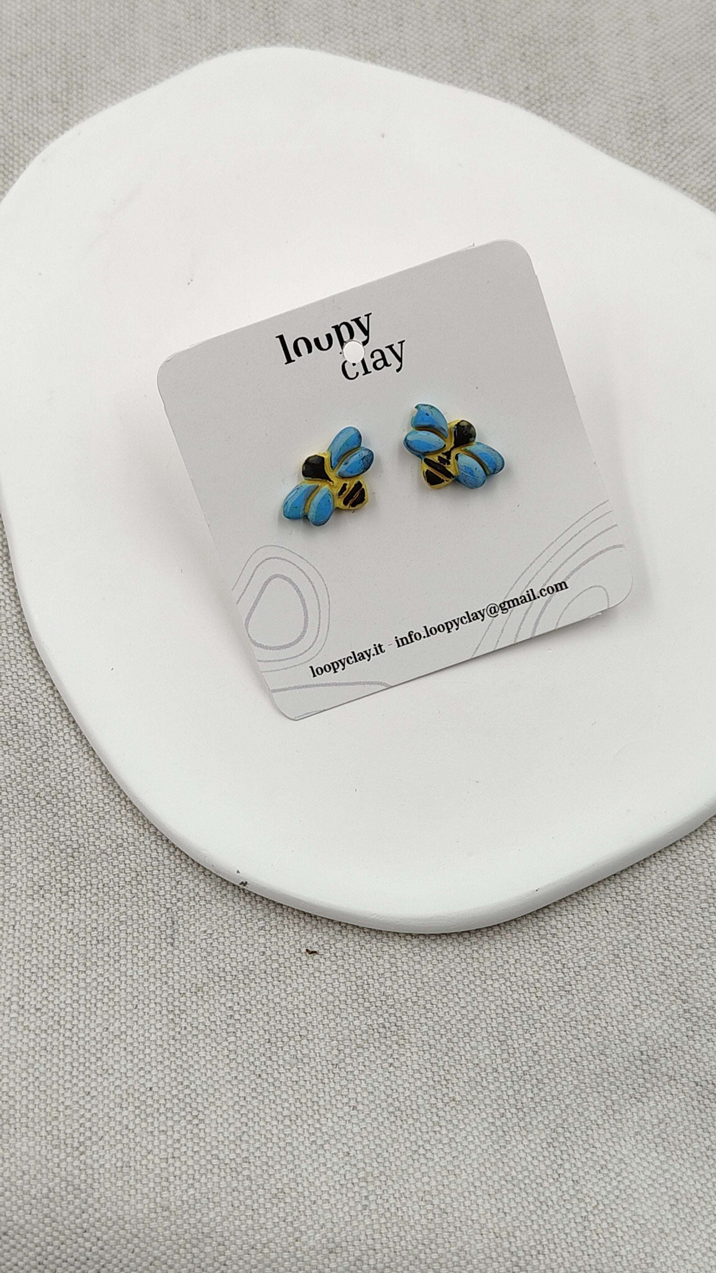 Orecchini Api a bottone | Il ronzio della primavera