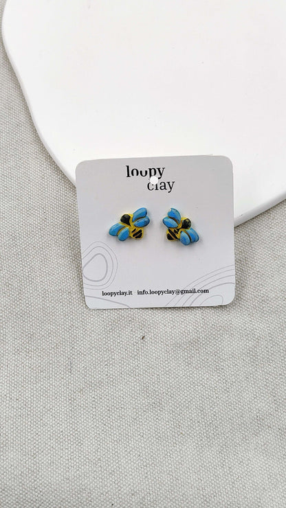 Orecchini Api a bottone | Il ronzio della primavera