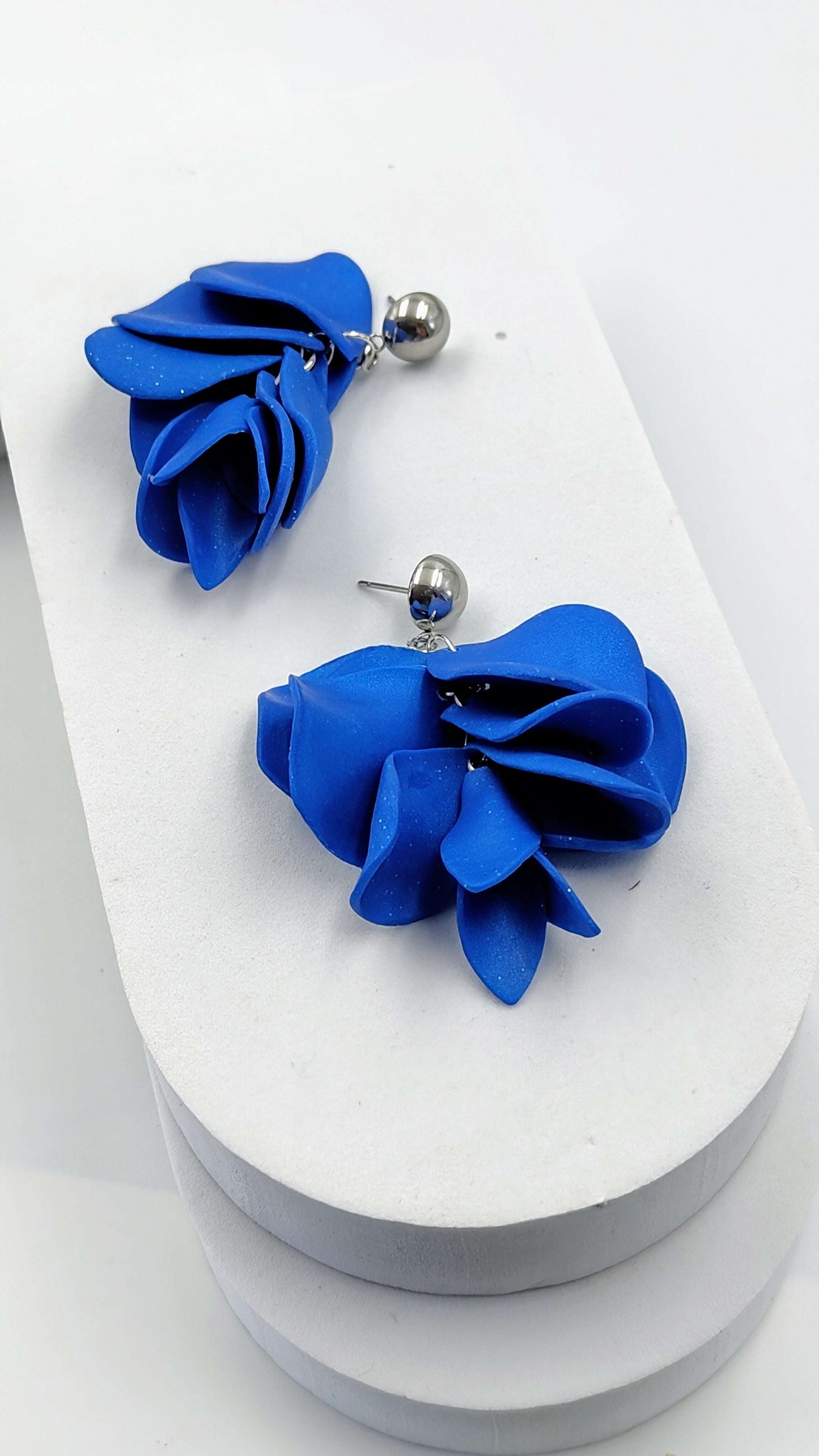 Orecchini Pendenti Notte Stellata | Blu Notte e Acciaio