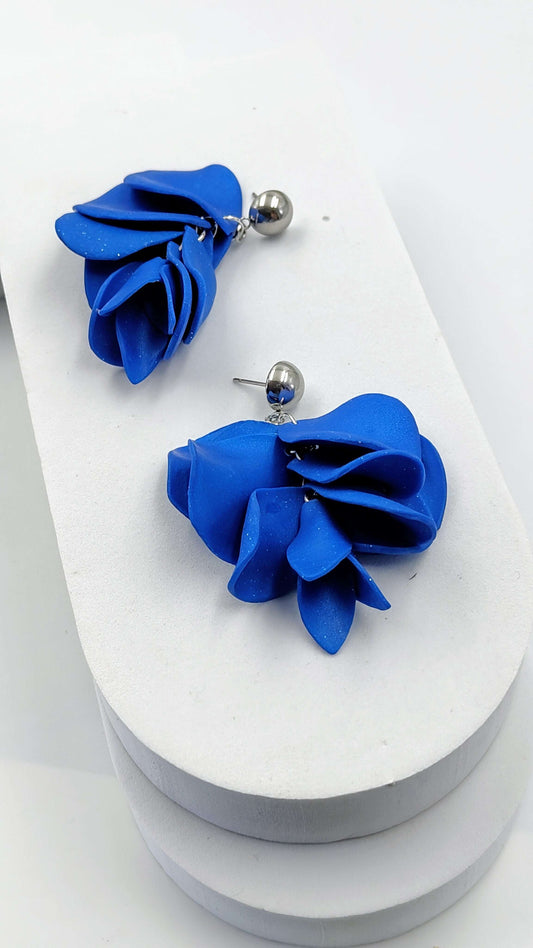 Orecchini Pendenti Notte Stellata | Blu Notte e Acciaio