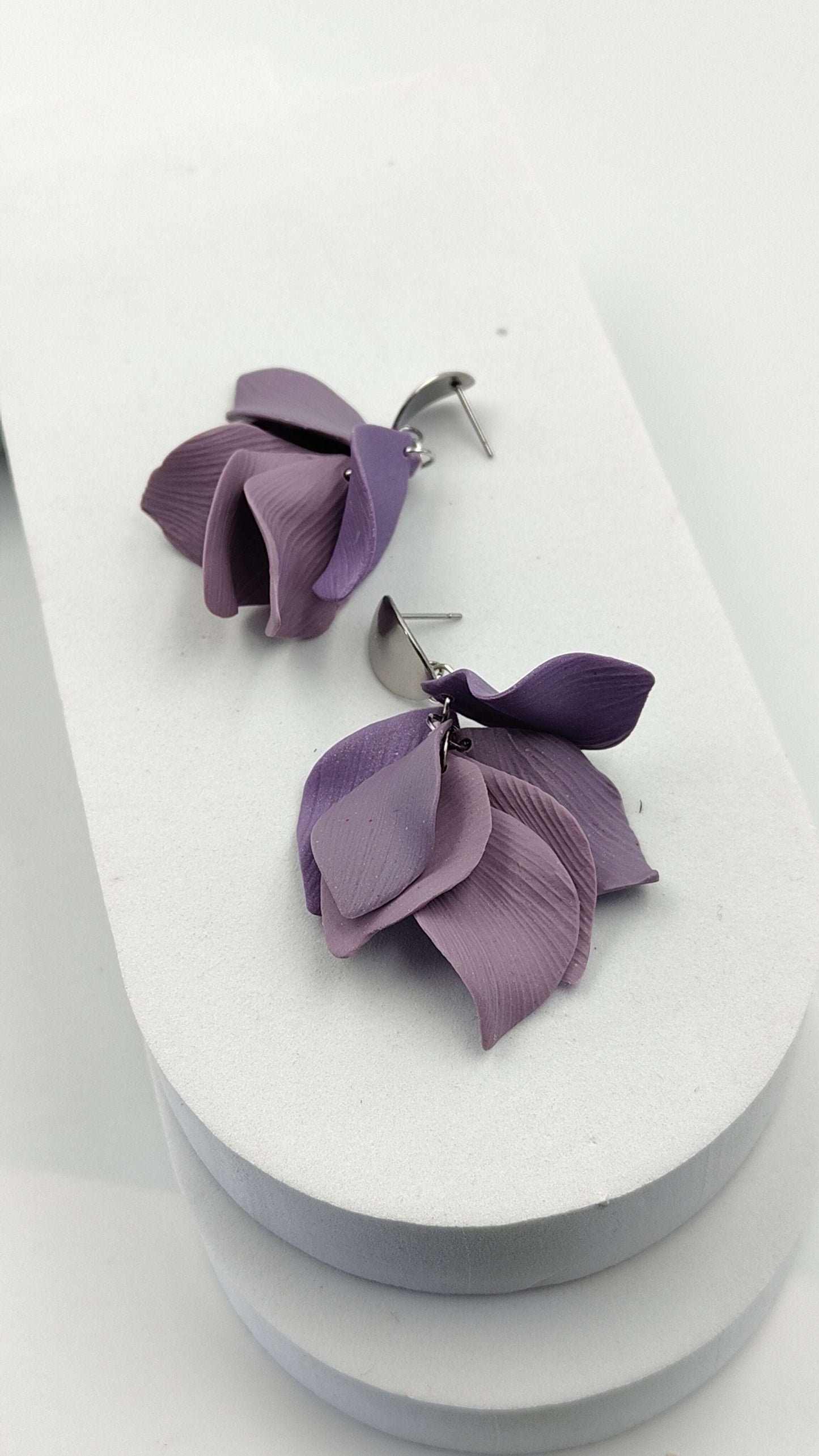 Orecchini "Glicine d'Argento" | Riflessi Freddi e Poetici