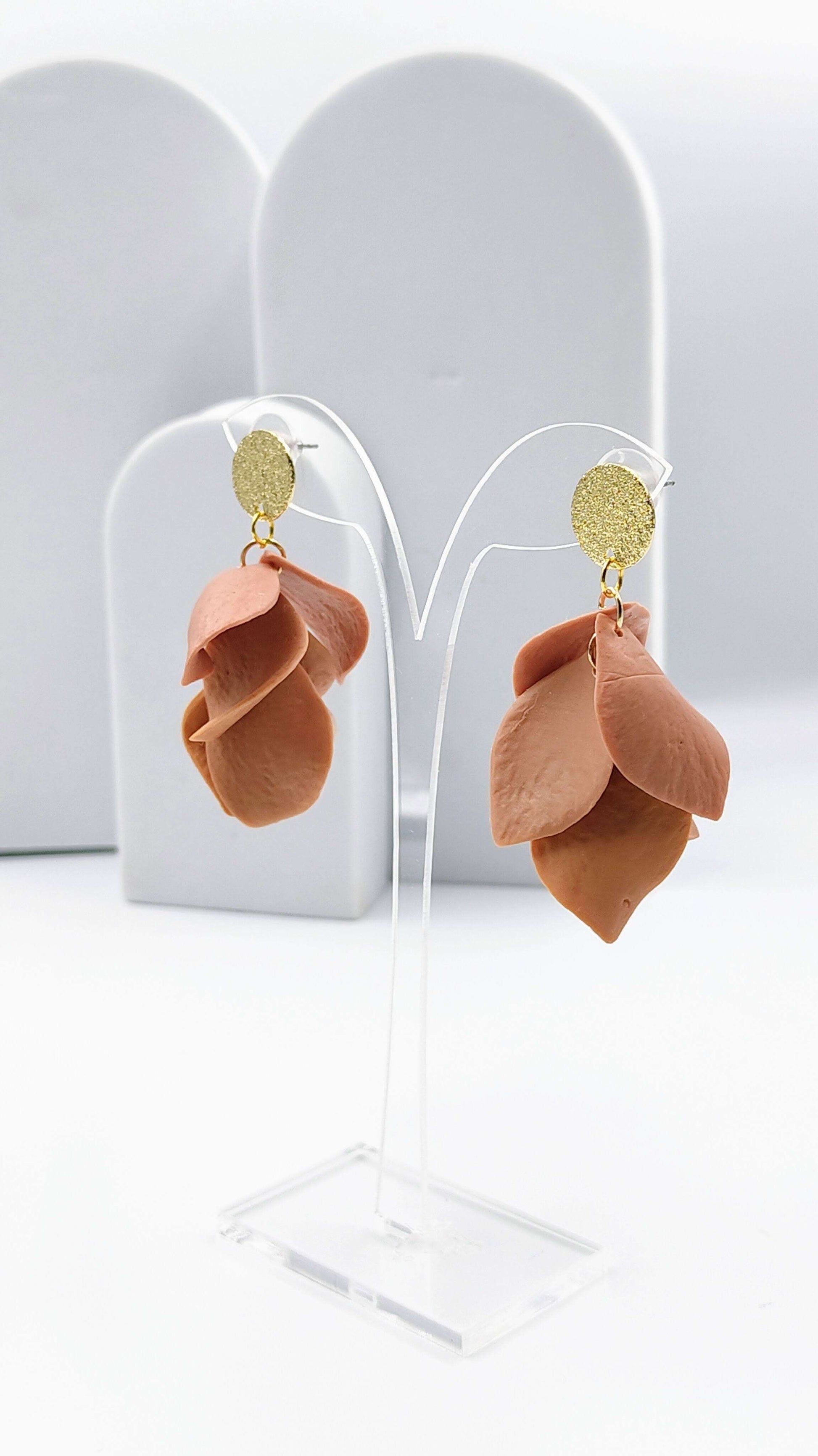 Orecchini Pendenti Tramonto di Seta | Terracotta e Bagliori