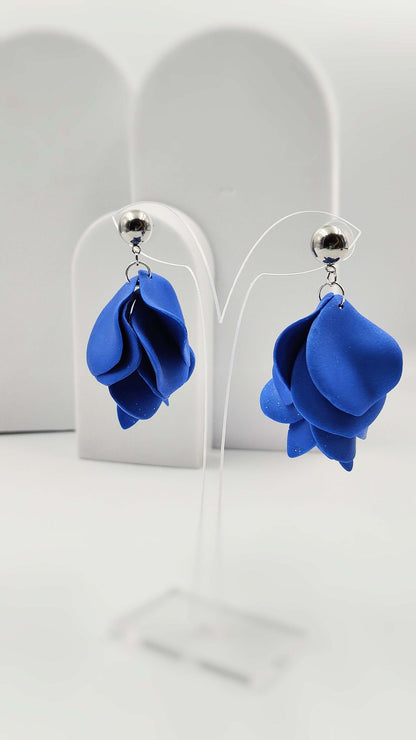 Orecchini Pendenti Notte Stellata | Blu Notte e Acciaio