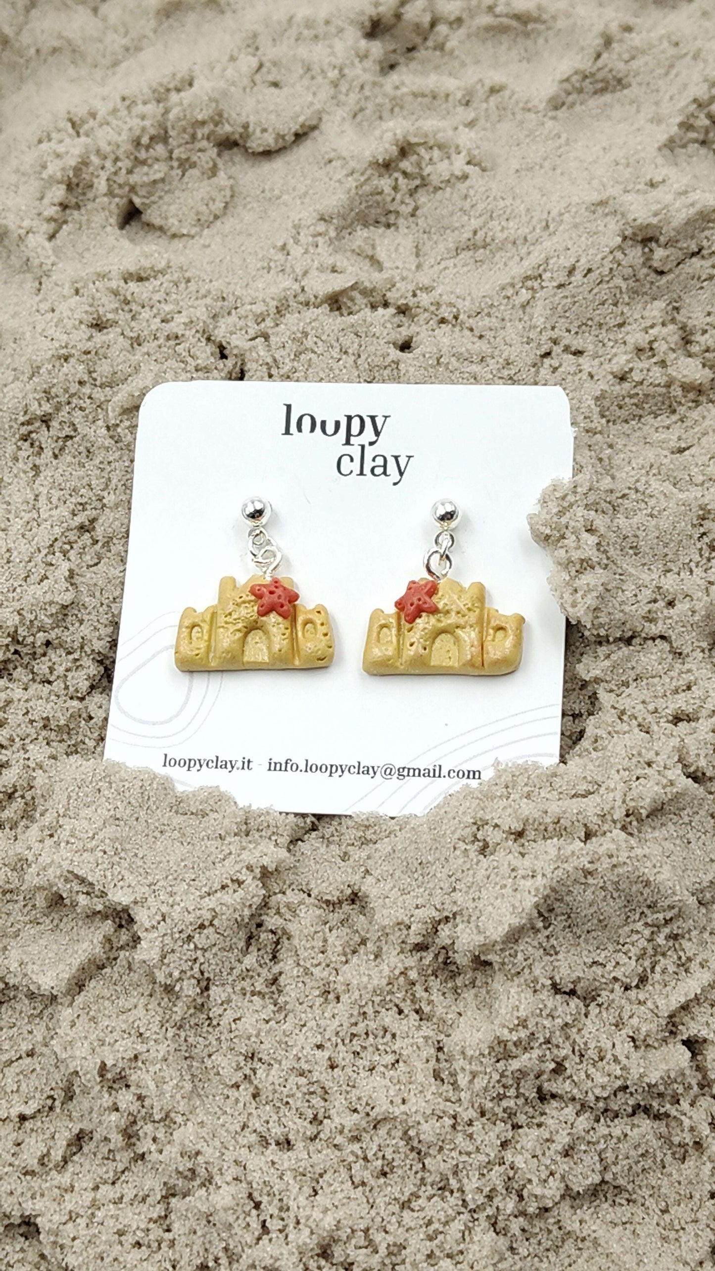 Orecchini Castello Sabbia Stella Marina Mare Estate